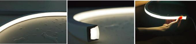 لامپ نوار نئون ال ای دی زیر آب، نور نوار نئونی با سایز کوچک ضد UV پی وی سی سفید عاج 3