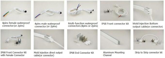 چراغ طناب نئون LED تک رنگ فلکس 12 وات یا 7.2 وات در هر متر با لوازم جانبی هوشمند DIY 4