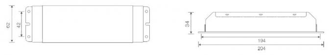 خروجی 12 ولت 75 وات DALI درایور LED قابل تنظیم با ورودی 110 - 240 ولت PF > 0.99 1