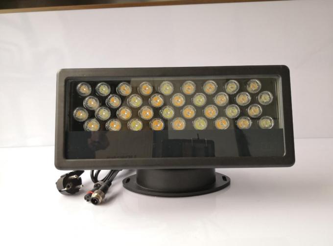 110 ولت - 240 ولت ولتاژ ورودی لامپ های LED سیلاب در فضای باز 36 واتی DMX512 تک رنگ RGB RGBW با صفحه نمایش 3