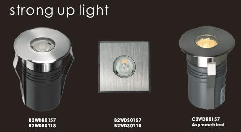 چراغ‌های نقطه‌ای LED داخلی متقارن گرد 1 * 2 واتی دارای رتبه IP67 1