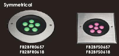 FC2BFR0657 FC2BFS0657 چراغ داخلی LED نامتقارن 6 * 2 واتی با پوشش جلوی مربعی فولاد ضد زنگ SUS316 173 * 173 1