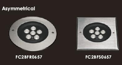 FC2BFR0657 FC2BFS0657 چراغ داخلی LED نامتقارن 6 * 2 واتی با پوشش جلوی مربعی فولاد ضد زنگ SUS316 173 * 173 2