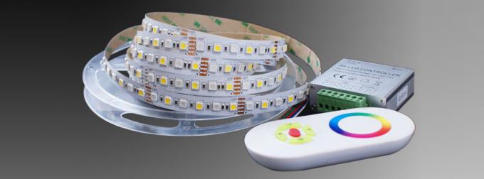 24 ولت RGB + چراغ های نوار LED انعطاف پذیر سفید گرم 72 LED / M OEM / ODM قابل قبول 0