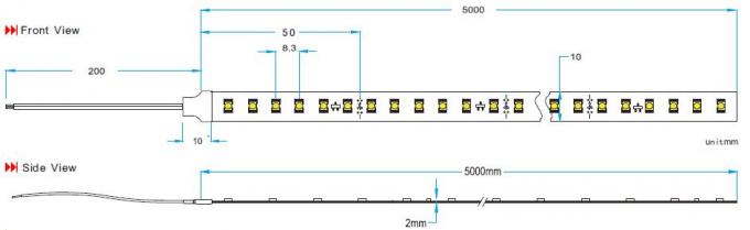 3528 جریان ثابت IC Driving چراغ های LED نواری 10 - 15 متر طول اجرای مداوم 0