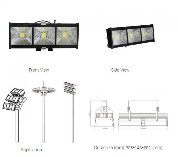 چراغ های سیلابی LED با قدرت بالا 90 واتی برای روشنایی چمن یا پل با قطب بالا 1