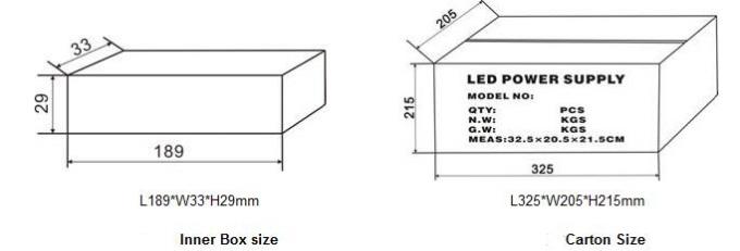 منبع تغذیه LED ضد آب 30 وات IP67 محفظه آلومینیومی با اندازه کوچک ورودی 170 ~ 250 ولت ولت 2