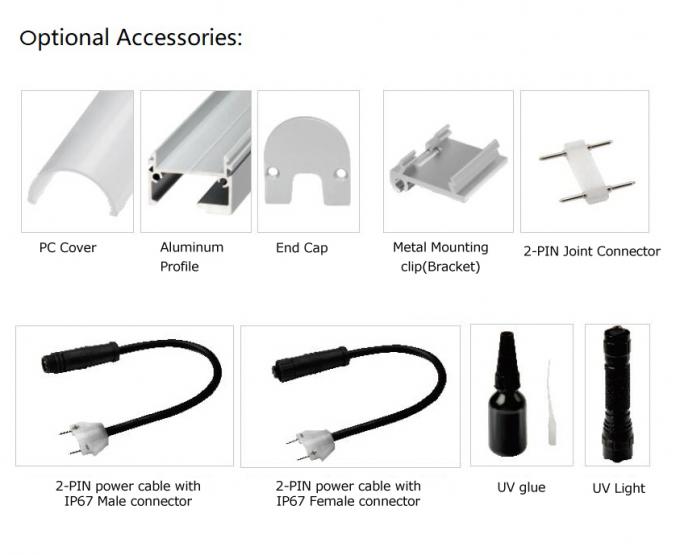 Optional Accessories for flexible LED wall washer strip light