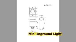 Mini Inground Light 12v 24v DC Square Cover